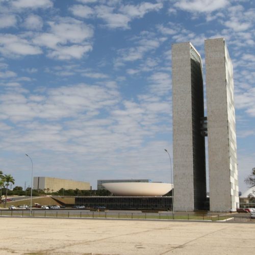 Palácio do Congresso Nacional na Praça dos Três poderes em Brasília